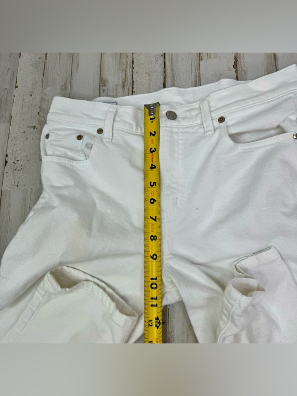 Gap Girlfriend Mid Rise Jean 27| 4T  White Jeans - Picture 7 of 12